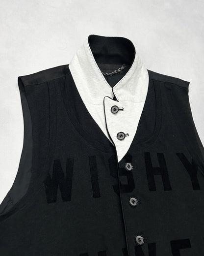 MIHARA YASUHIRO Typography Layered Vest (S/S2012) Size 46
