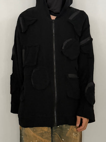 Vintage IKUMI Gimmick Zip Hoodie Black Size XL