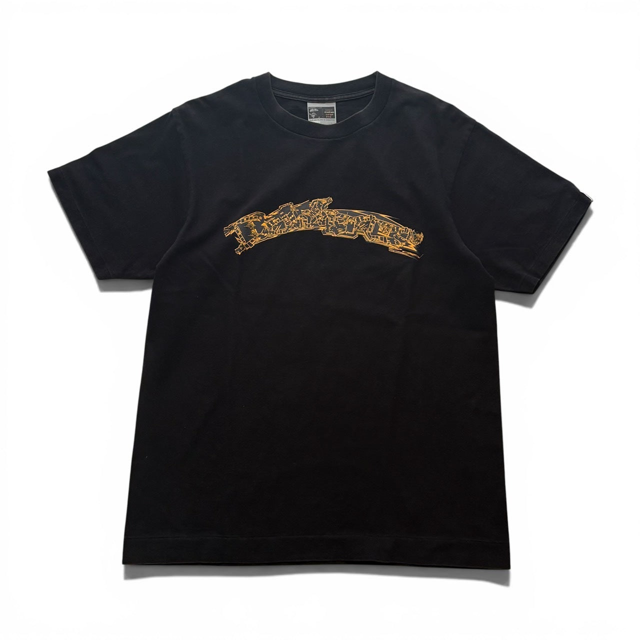 Japanese Brand Y2K A BATHING APE Text Tee Black Size M