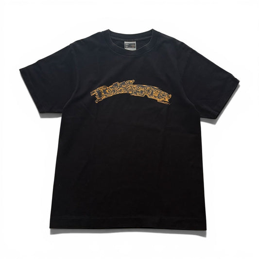 Japanese Brand Y2K A BATHING APE Text Tee Black Size M