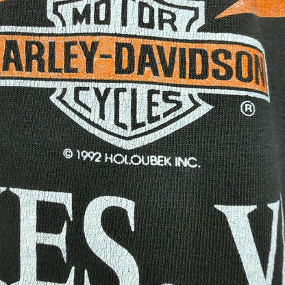 HARLEY-DAVIDSON 90s Fire Bar & Shield T-Shirt Size L