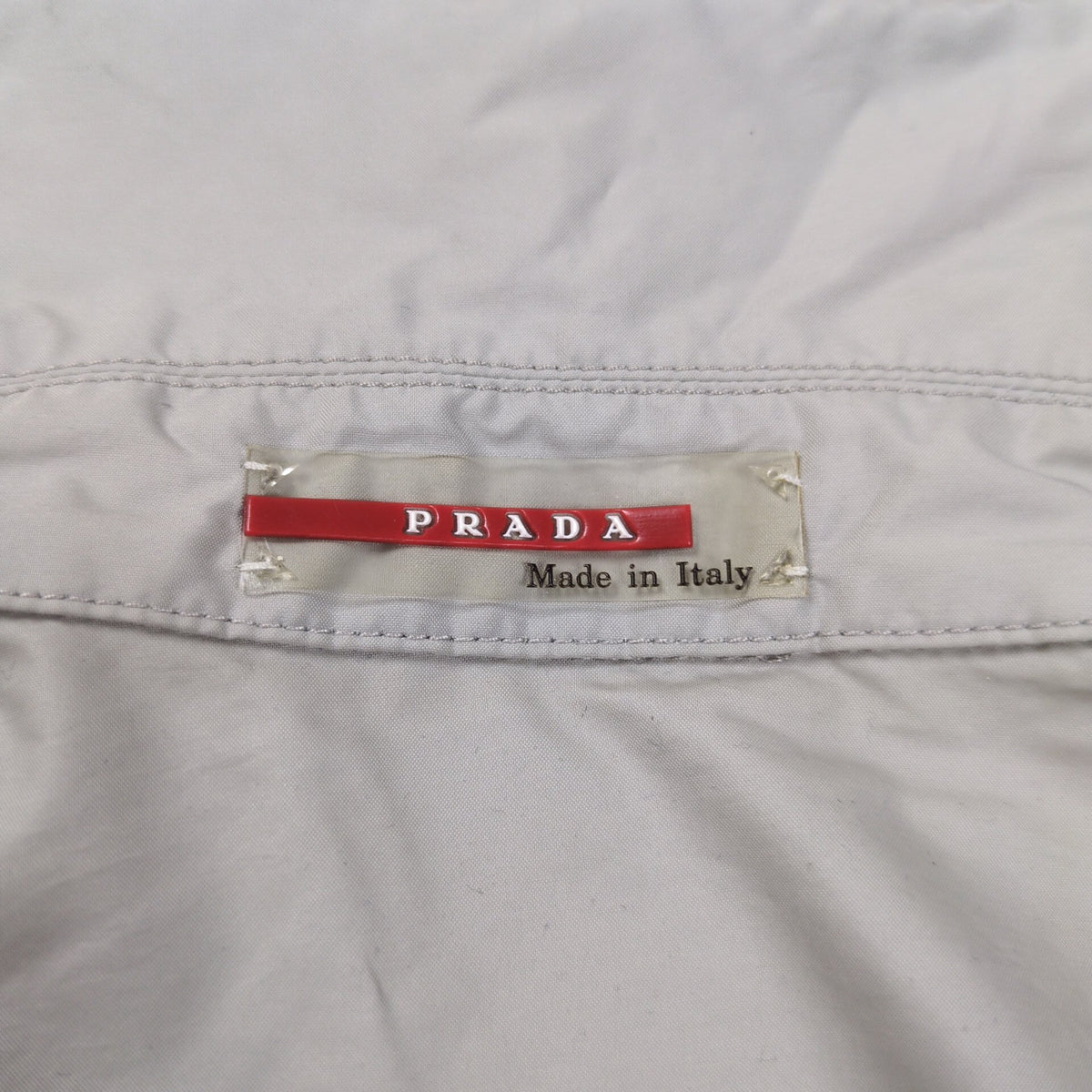 PRADA SPORT 1990s Half Zip High Neck Nylon Shirt Gray Size S