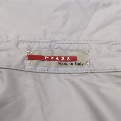 PRADA SPORT 1990s Half Zip High Neck Nylon Shirt Gray Size S