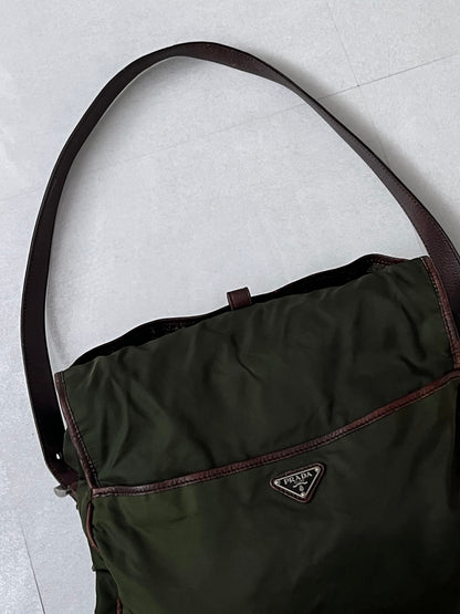 Prada Mix Material Shoulder Bag Multi Size F