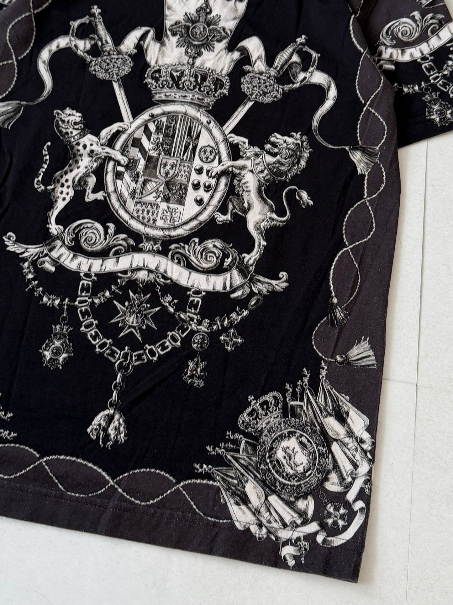 DOLCE&GABBANA Cotton All-Over Pattern T-Shirt Size 44