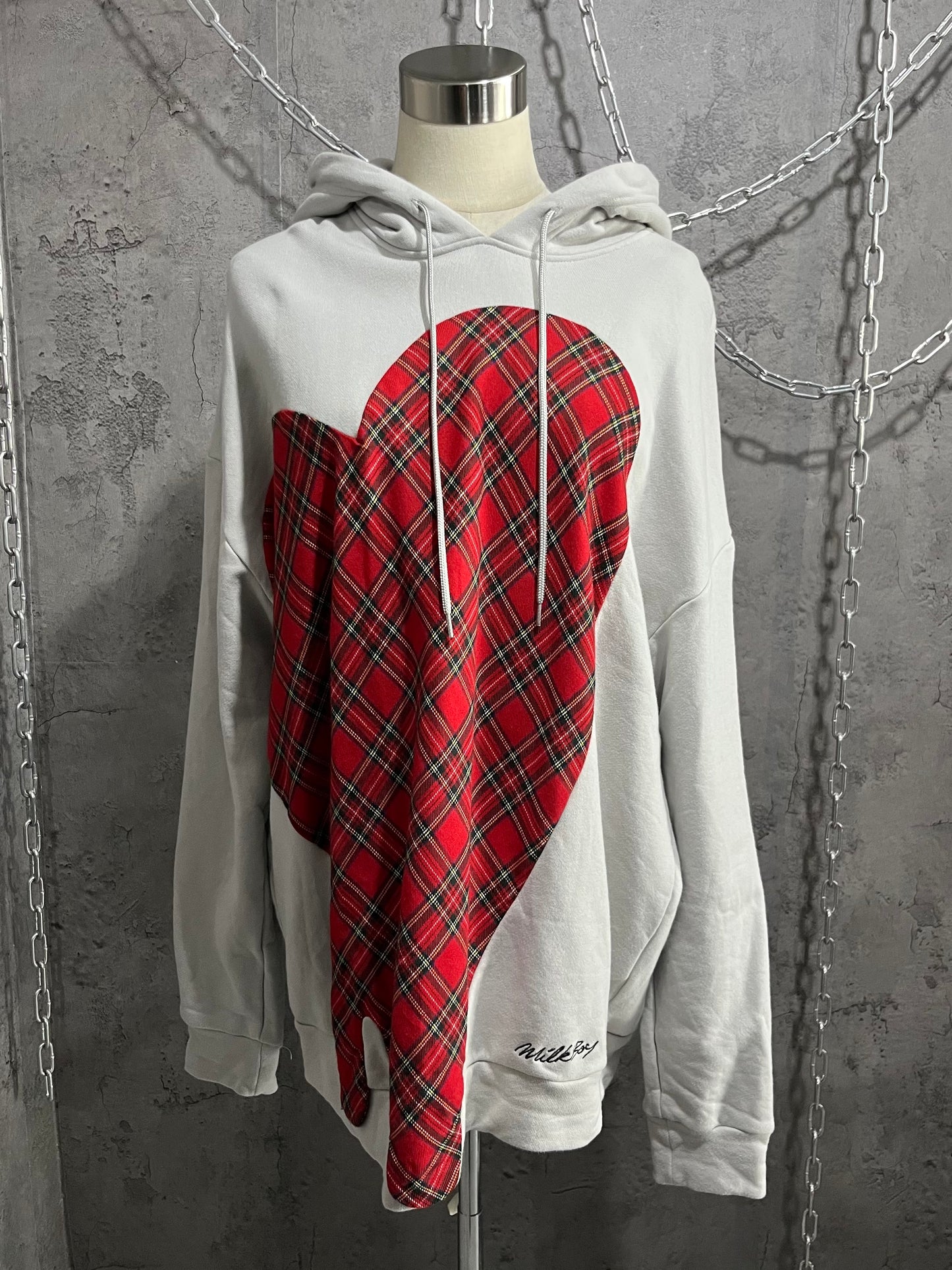 Vintage 'Milkboy' Hurt Beige Cotton Hoodie Size XL