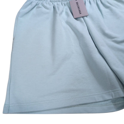 BALENCIAGA BB Logo Embroidered Cotton Sweat Shorts Size M