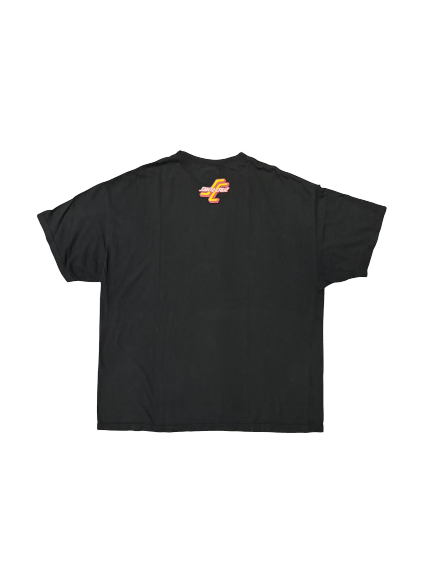 SANTA CRUZ Y2K Strip Neon Logo T-Shirt Black Size XXL