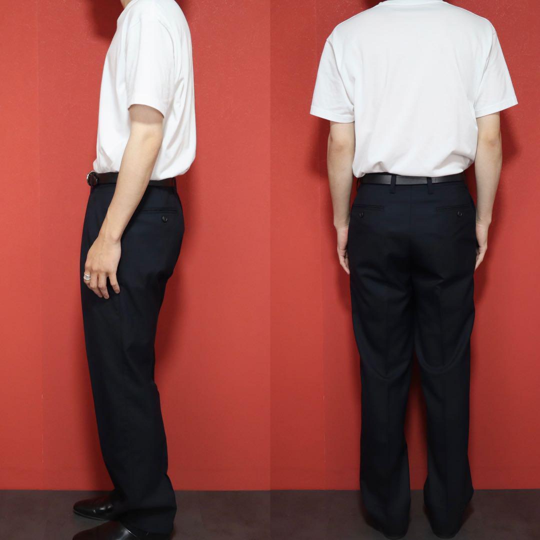 Issey Miyake 07AW Two-Pleated Wide Wool Slacks Size 2