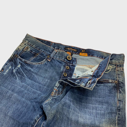 Ed Hardy 00s Y2K Embroidery Denim Pants Size W36×L34
