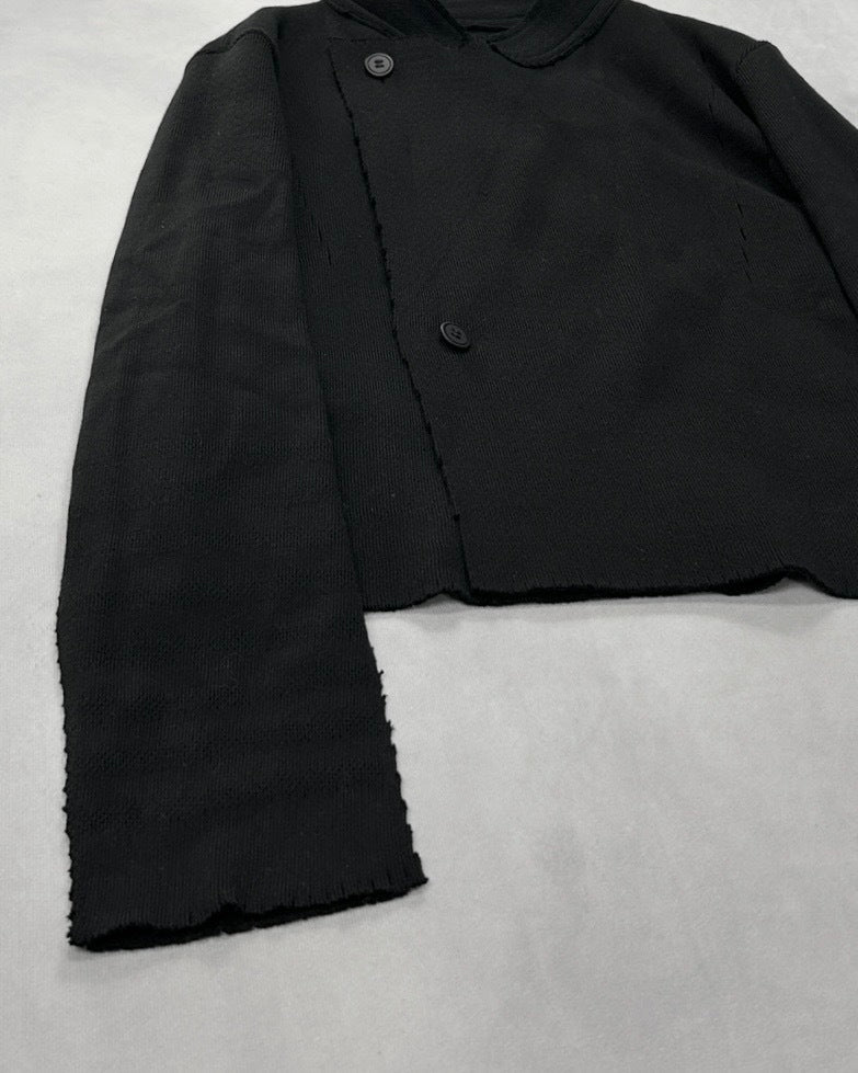 Japanese Brand Layered Wrap Knit Jacket (F/W2018) Size 2