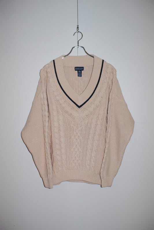 Lands' End 90s Cotton Tilden Knit Size L