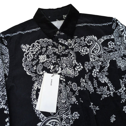 sacai 19AW Paisley Corduroy Shirt Black Size 2