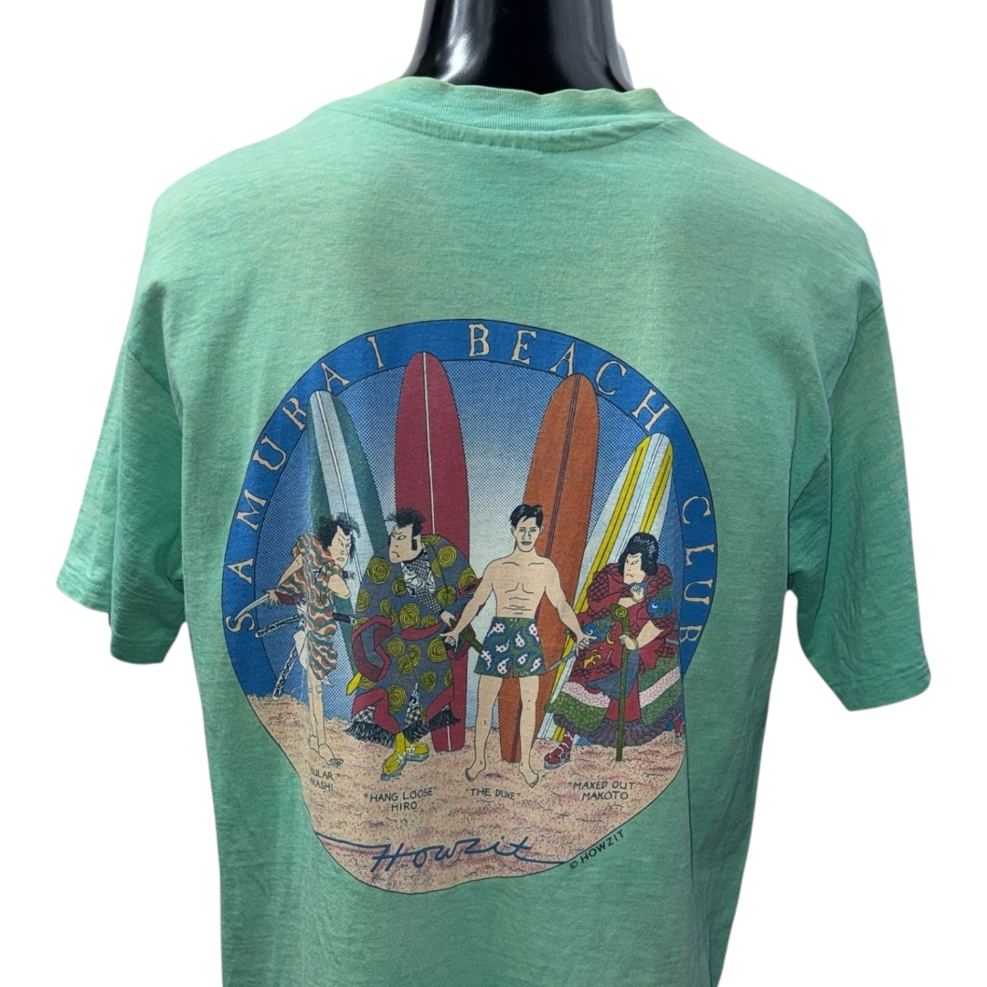 HOWZIT SAMURAI BEACH CLUB T-Shirt Size L
