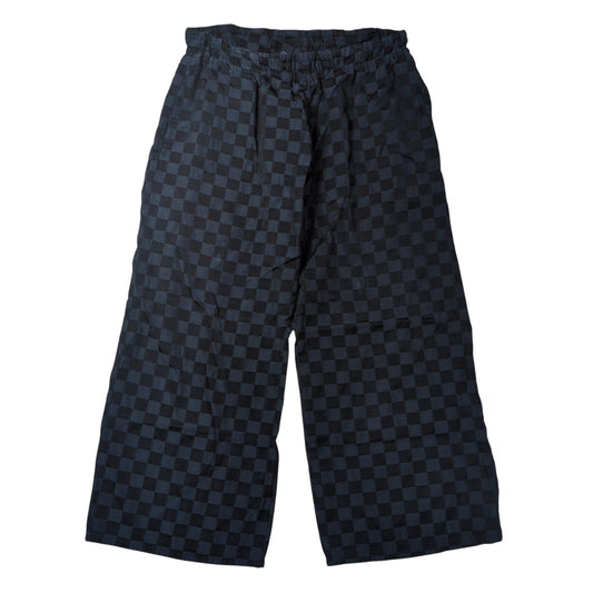 Limi Feu Black Block Check Wide Easy Cotton Pants Size S