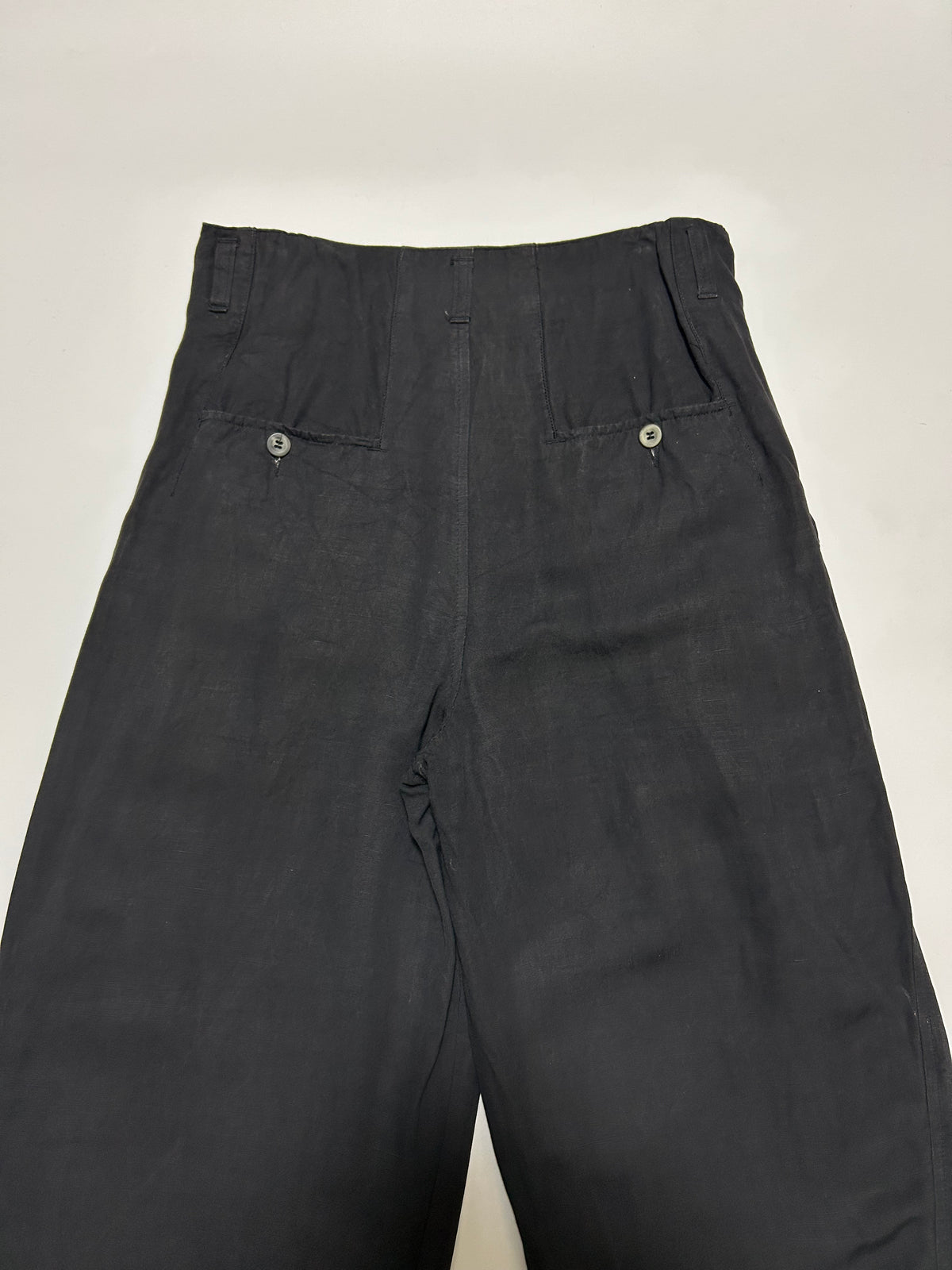 CLOSED M.F. Girbaud 80s Pleated Viscose Pants Black Size 46