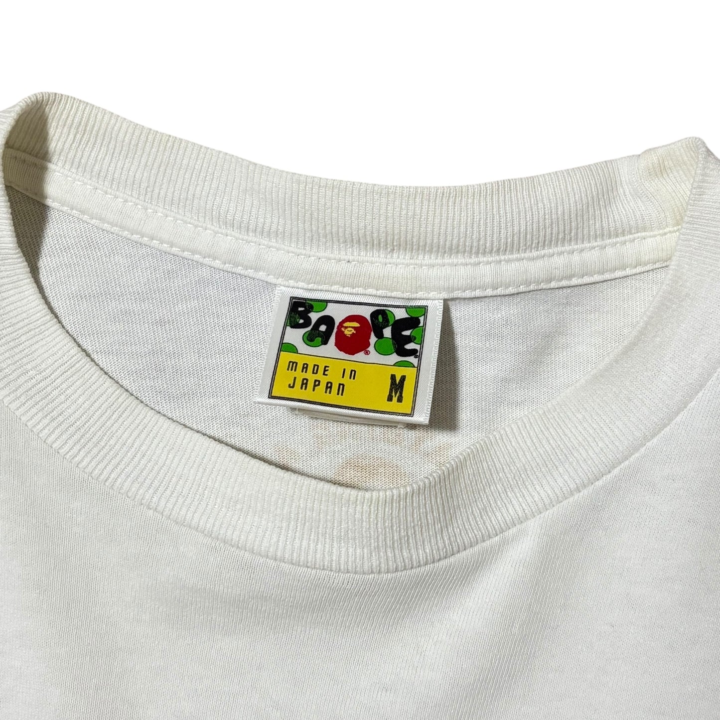 Japanese Brand A BATHING APE 00s White T-Shirt Size M
