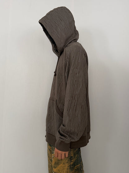 Armani Exchange Brown Big Hood Zip Hoodie Size L
