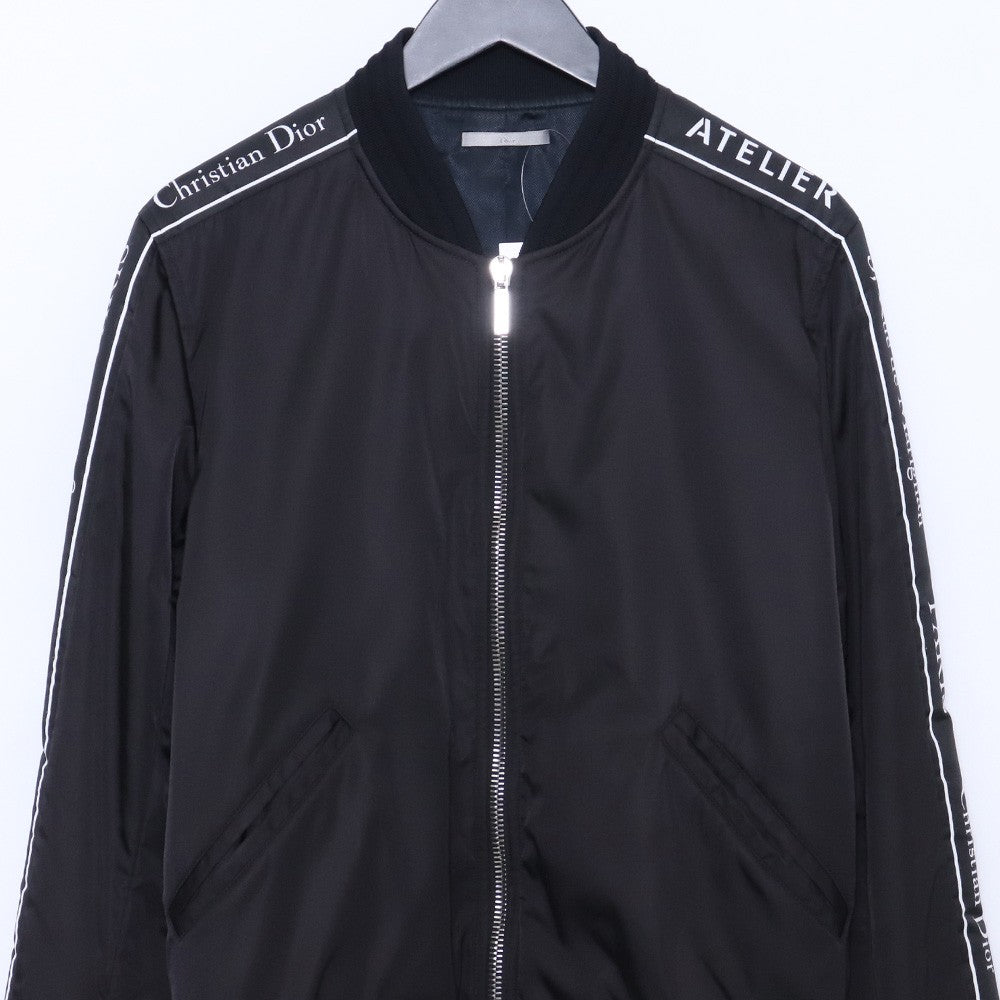 DIOR MA- Atelier Logo Tape MA-1 Bomber Jacket Black Size 48