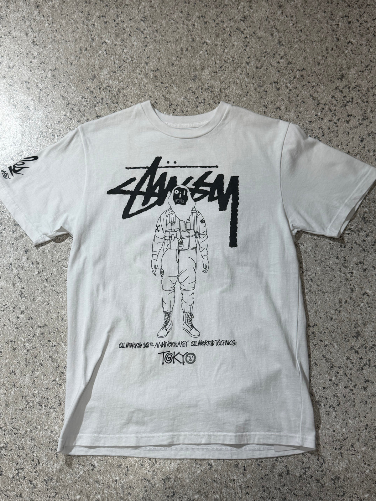 OILWORKS x Stussy 10th Anniversary T-Shirt White Size M