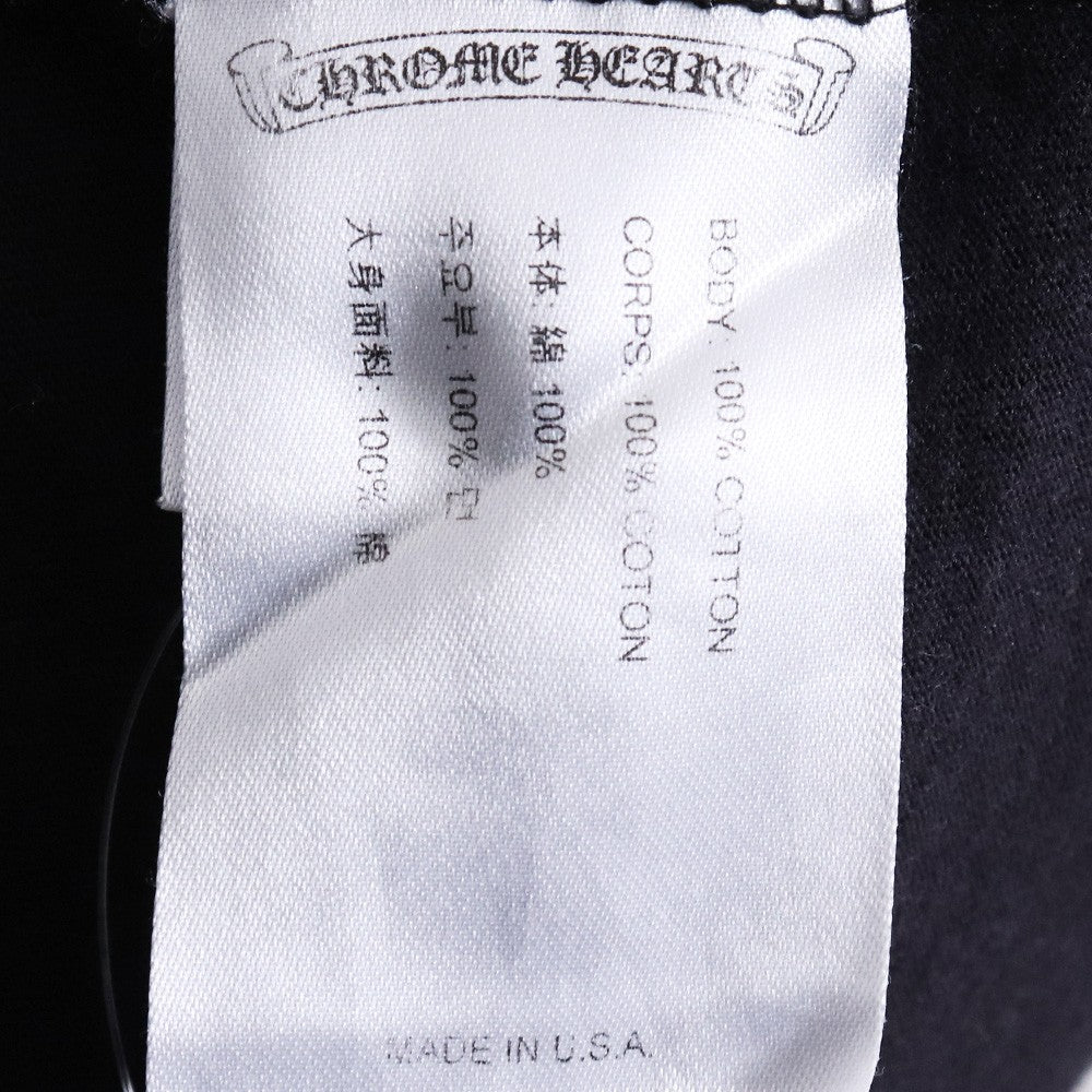 CHROME HEARTS Horseshoe Floral Cross T-Shirt Black Size L