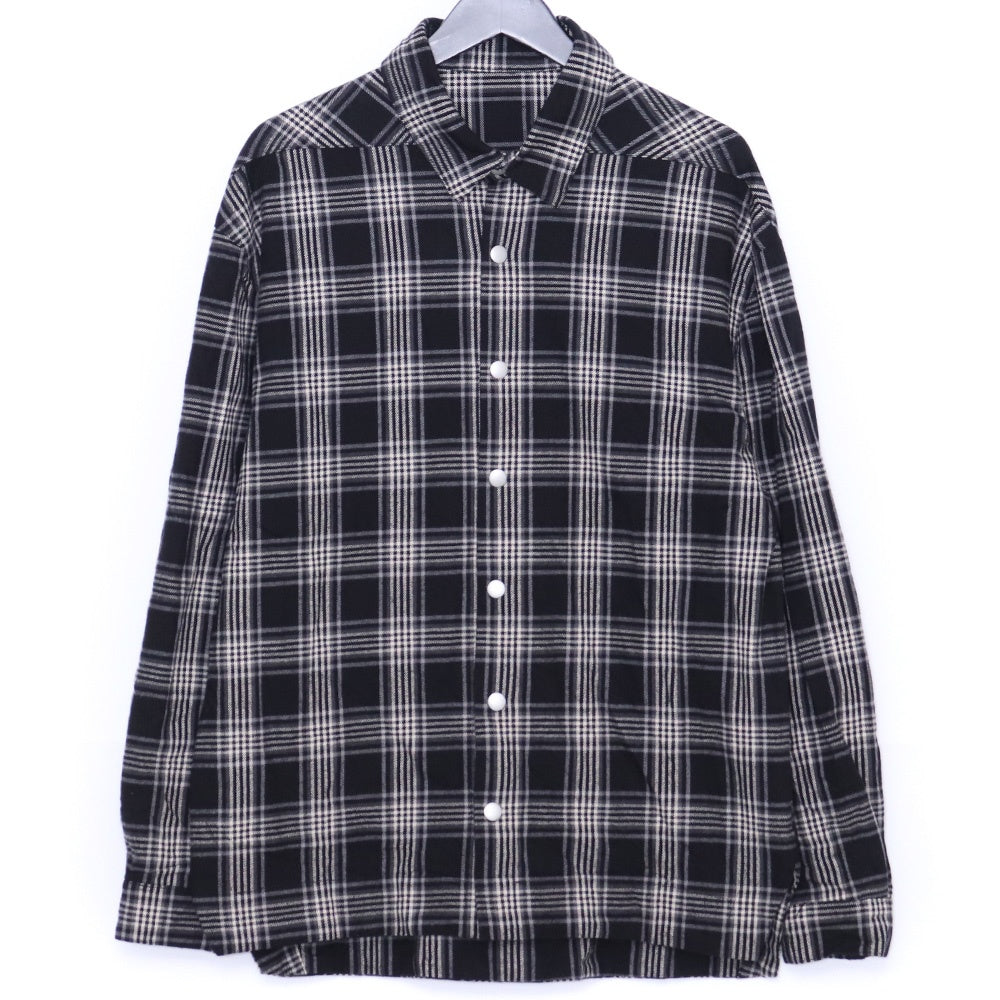 A.F ARTEFACT Exclusive Cotton Checked Shirt Black Size 2