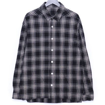 A.F ARTEFACT Exclusive Cotton Checked Shirt Black Size 2