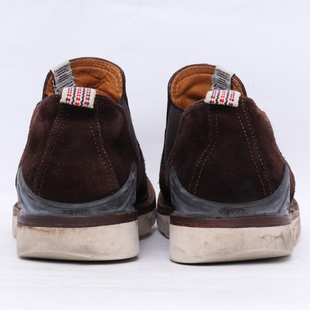VISVIM GORNERGRAT-FOLK Suede Chelsea Boots Brown Size 9
