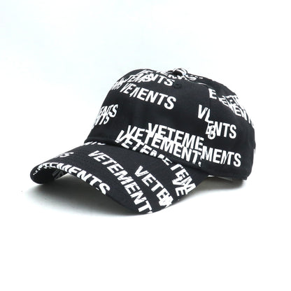VETEMENTS 22SS Stamped Logo Baseball Cap Black Size F