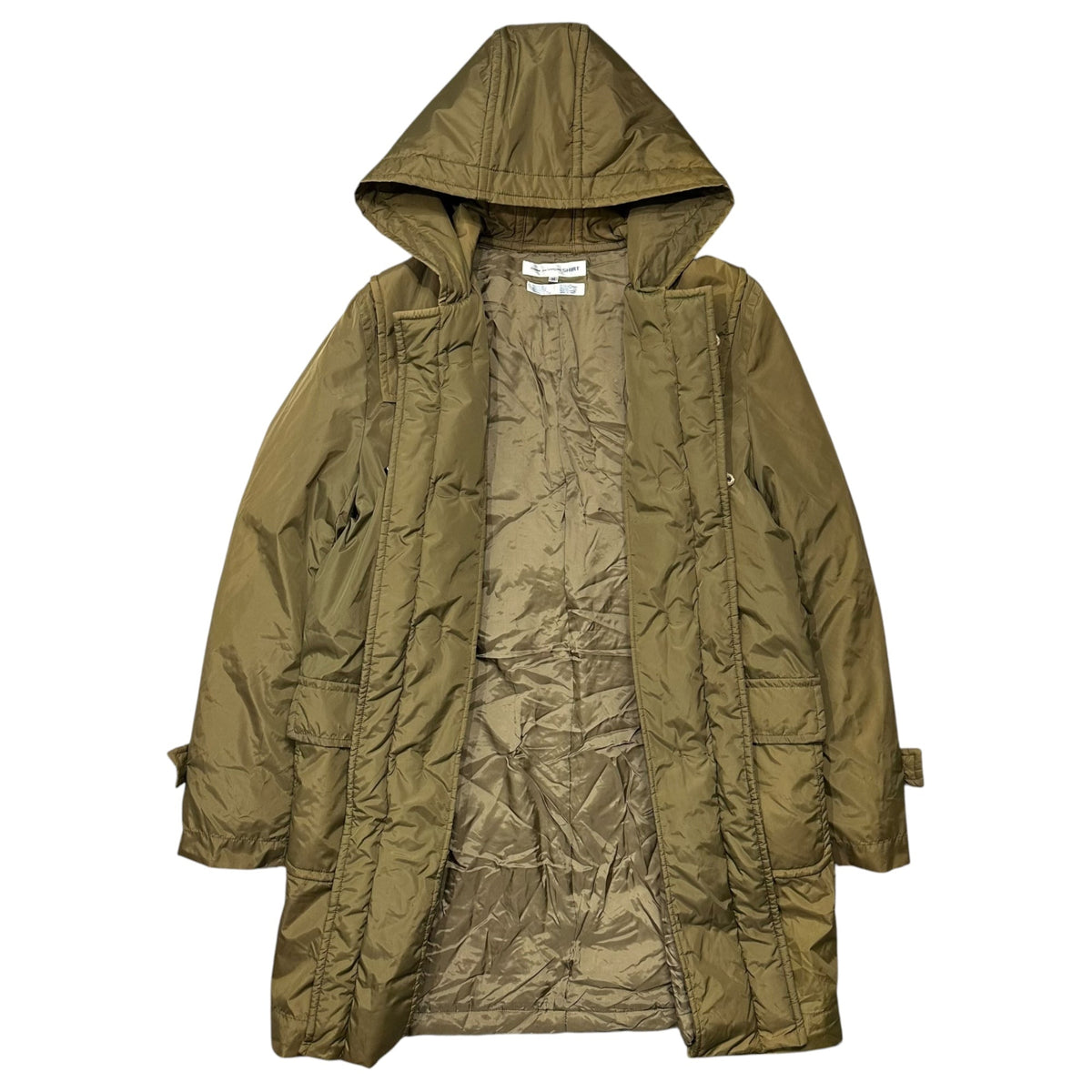 COMME des GARCONS SHIRT 00s Padded Duffle Coat Khaki Size M