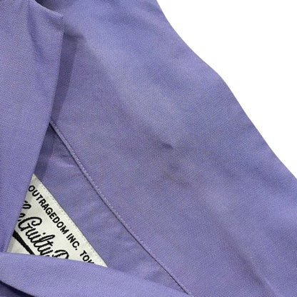 WACKO MARIA Open Collar Chest Logo S/S Shirt Purple Size S