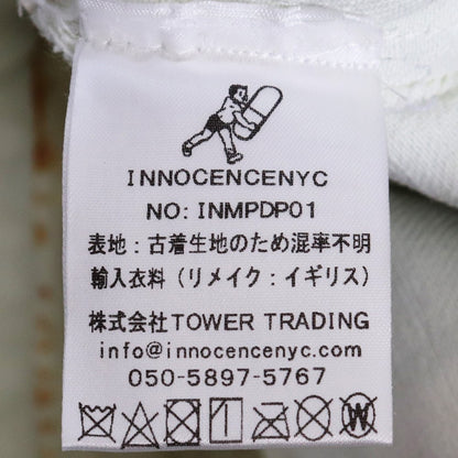 INNOCENCE NYC Metallic Patchwork Distressed Denim Size 34
