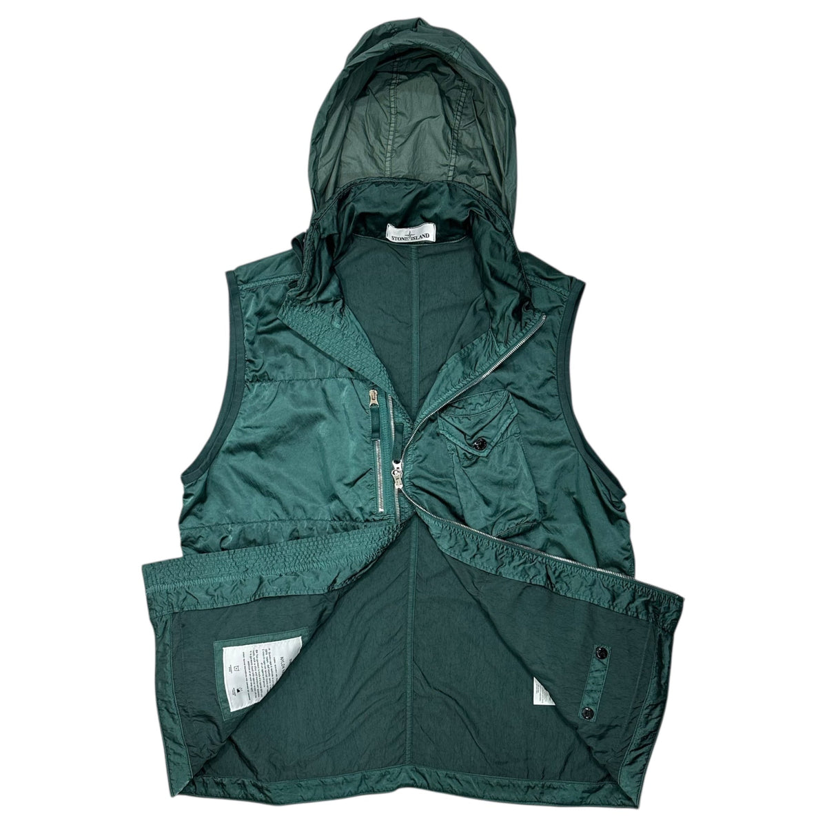 STONE ISLAND 21SS Nylon Raso-TC Vest Green Size L