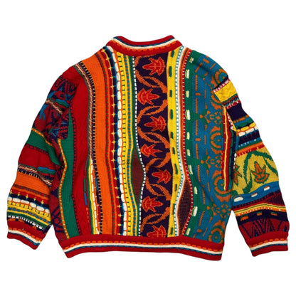 COOGI 90s Classic Multi-Color 3D Knit Sweater Multi Size M
