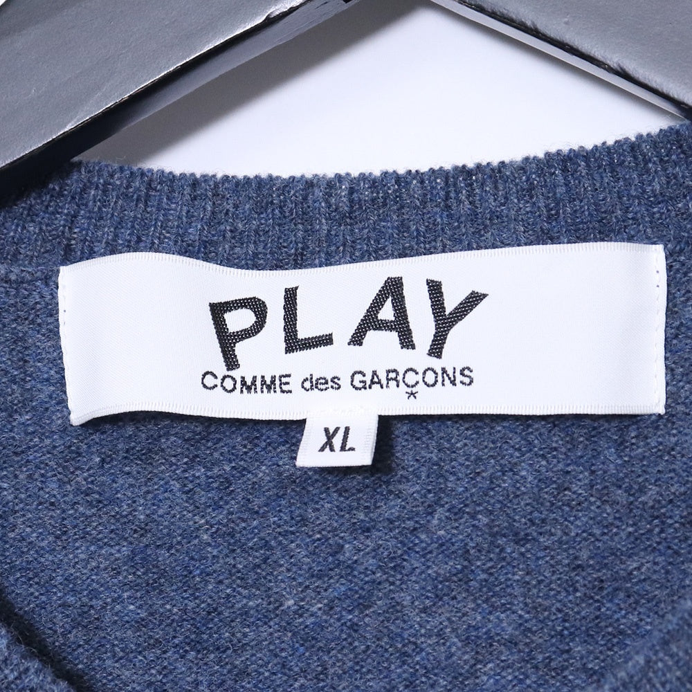 PLAY COMME des GARCONS 25AW Heart Logo Cardigan Blue Size XL