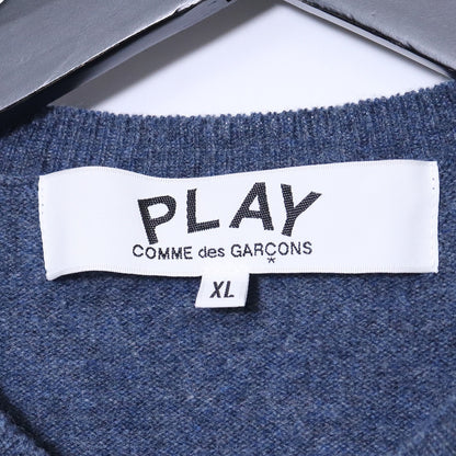 PLAY COMME des GARCONS 25AW Heart Logo Cardigan Blue Size XL