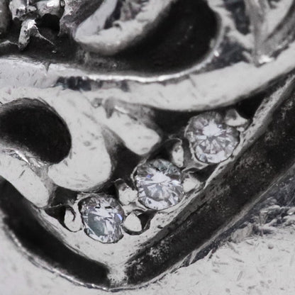 CHROME HEARTS Heart In Band Pave Diamond Ring Size JP 7