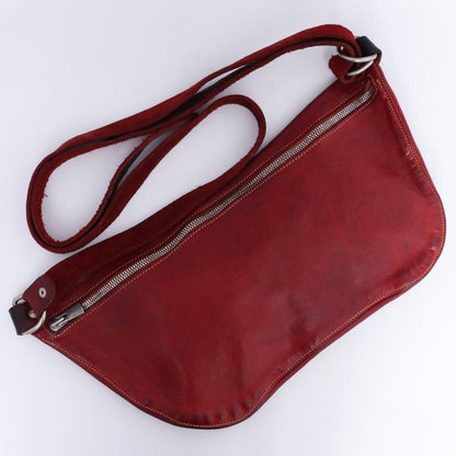 GUIDI Soft Horse Full Grain Belt Bag Red Size F
