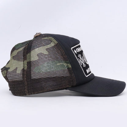 CHROME HEARTS CH Trucker Cap Black Camo Size F