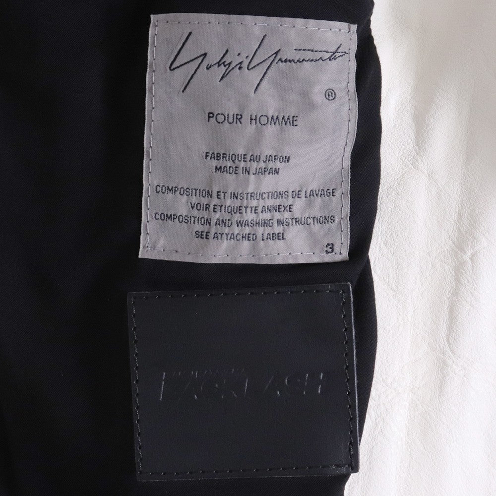 YOHJI YAMAMOTO x BACKLASH Horse Leather Jacket White Size 3