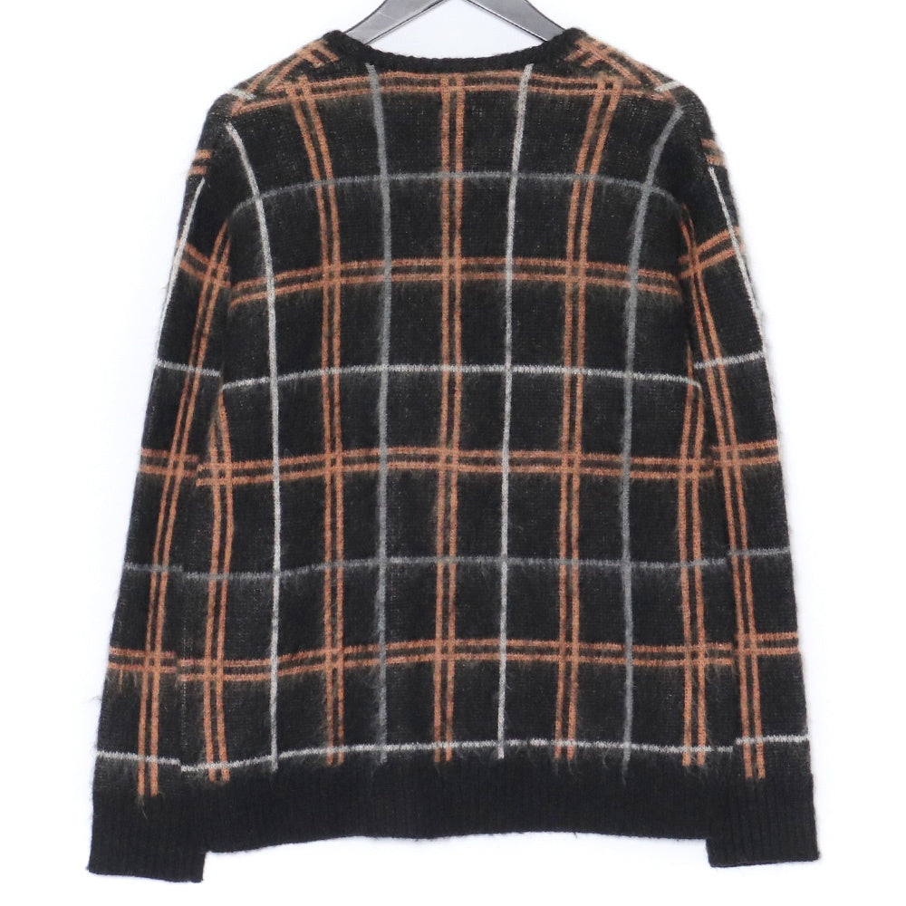 Needles x LOFTMAN Check Mohair Cardigan Black Orange Size XS