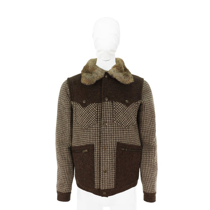 NUMBER(N)INE 2002 A/W Coat Brown Rabbit Fur Wool Size 2
