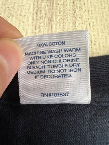 Vintage Supreme Tops - Supreme Daniel Johnston KILL EM ALL Print T-shirt Navy L - Authentic Archive