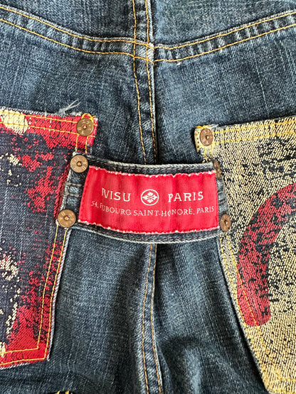 Vintage EVISU Bottoms - EVISU Multi Pocket Denim Pants Indigo Cotton 32 x 34 - Authentic Archive
