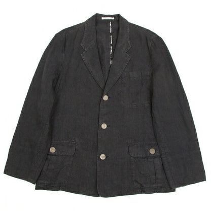 Papas Metal Button Linen 3B Jacket Gray Size S