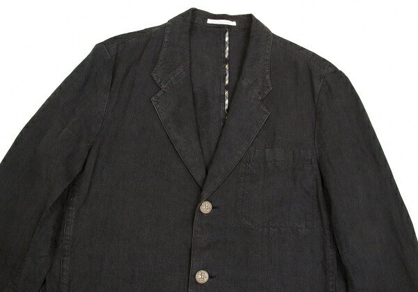 Papas Metal Button Linen 3B Jacket Gray Size S