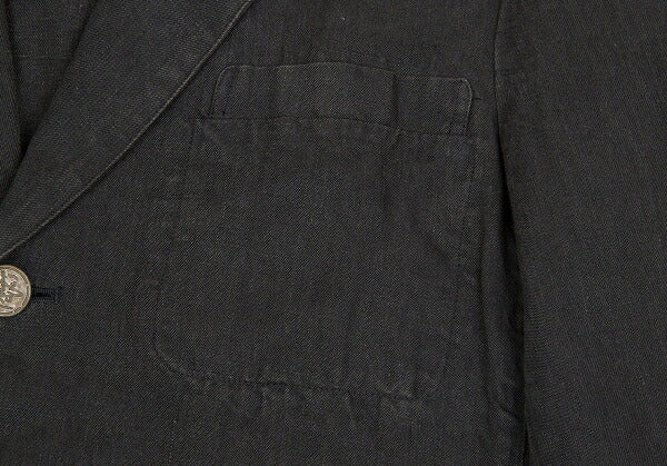 Papas Metal Button Linen 3B Jacket Gray Size S