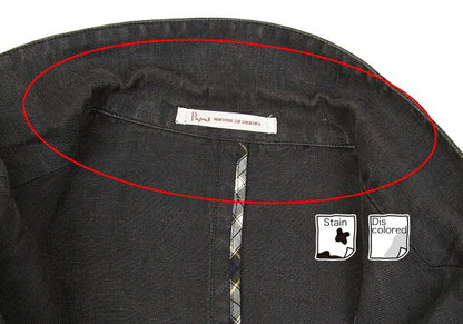 Papas Metal Button Linen 3B Jacket Gray Size S