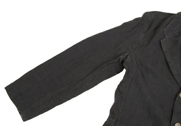 Papas Metal Button Linen 3B Jacket Gray Size S