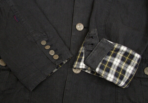 Papas Metal Button Linen 3B Jacket Gray Size S